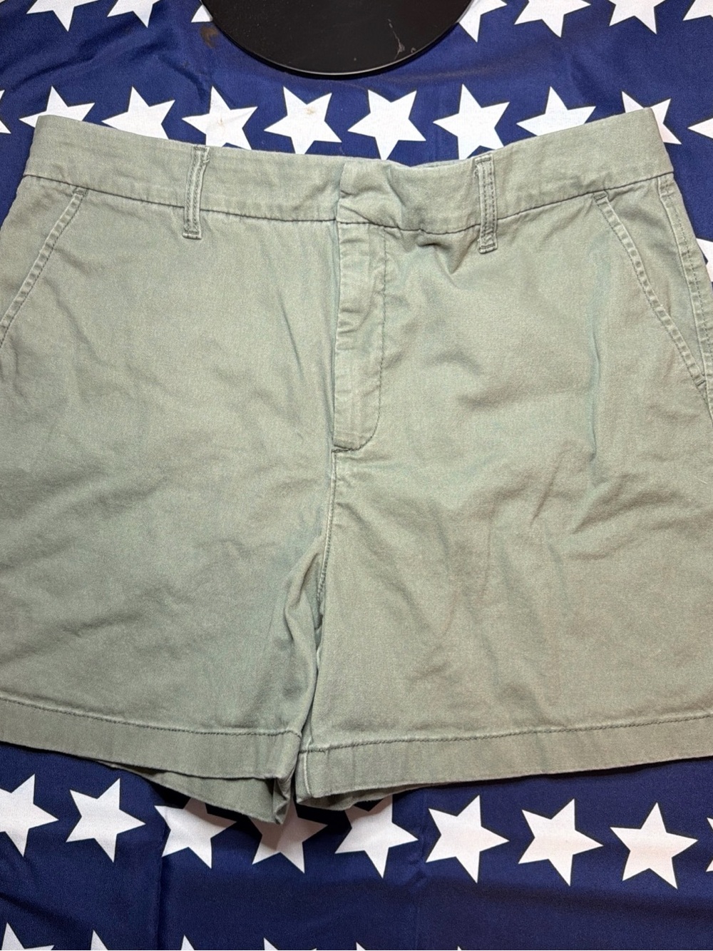 Gloria Vanderbilt Olive Green Cotton Shorts with Purple Brand Tag